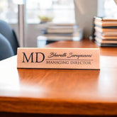 Manger Desk Name Plate|Office Name Plates with Designation and Logo - BBD GIFTS